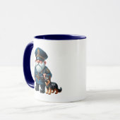 Mug Cool police gnome ajouter monogramme (Devant gauche)