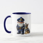 Mug Cool police gnome ajouter monogramme (Gauche)