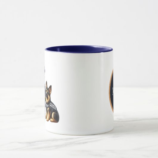 Mug Cool police gnome ajouter monogramme (Centre)