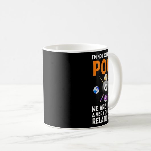 Mug Cool Pool Art Pour Hommes Femmes Garçons Billard 8 (Devant droit)