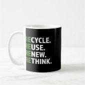 Mug Cool Recycler Réutiliser Repenser le devis Jour de (Gauche)
