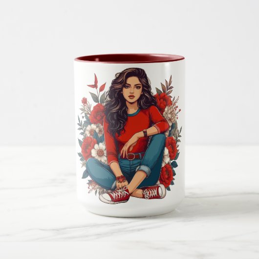 Mug Cool Retro Girl (Centre)