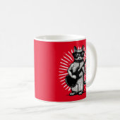 Mug Cool Rock Et Rouleau Chat Jouer Guitare Électrique (Devant droit)