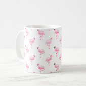 Mug Cool rose Tropical Flamingo Patte sur blanc (Devant gauche)