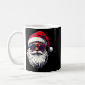 Mug Cool Santa Claus Face Retro Sungles Christmas Men (Gauche)