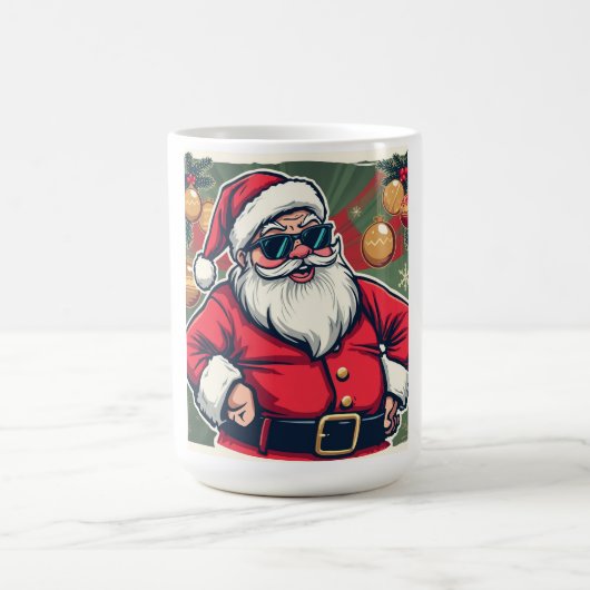 Mug Cool Santa Claus with Trendy Sunglasses (Centre)