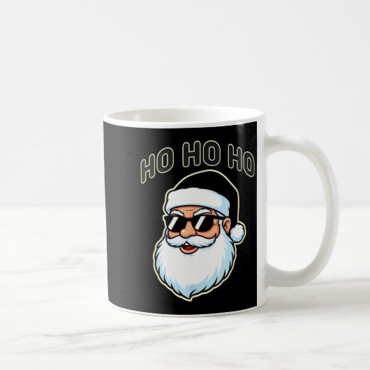 Mug Cool Santa In Black Hat Sungles Graphic 2  (Droite)