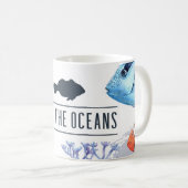 Mug Cool Sauvez la bannière Océans (Devant droit)
