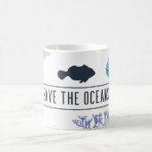 Mug Cool Sauvez la bannière Océans (Centre)