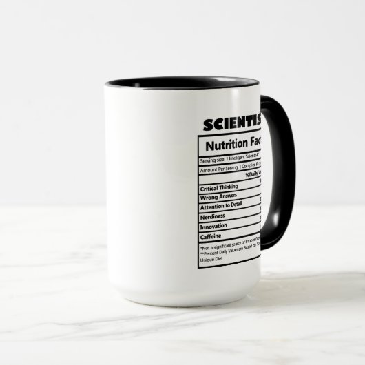 Mug cool Scientifique faits de travail (Devant droit)