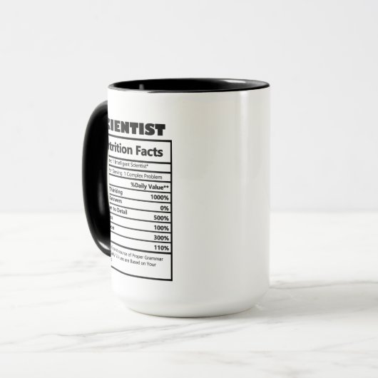 Mug cool Scientifique faits de travail (Devant gauche)