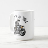 Mug Cool Skeleton Bone to be Wild Riding a Motorcycle (Devant gauche)
