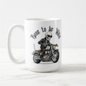 Mug Cool Skeleton Bone to be Wild Riding a Motorcycle (Gauche)