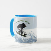 Mug Cool Snow Boarder Hiver Sports Thème (Devant gauche)