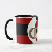 Mug Cool Sock Singe Beanie Casquette Red Black Stripes (Gauche)