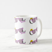Mug Cool Soeur soleil et lunettes de soleil sur blanc (Devant droit)