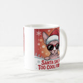 Mug Cool Sphynx Cat Christmas Santa Design (Devant droit)
