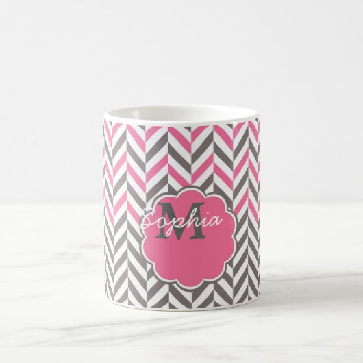 Mug Cool super tendance monogramme herringbone zigzag (Centre)
