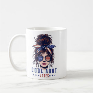 Mug Cool Tante Vote Vintage Messy Hair Lady Election