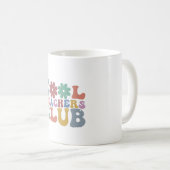 Mug Cool Teacher Club Rétro Super Retour À L'École (Devant droit)