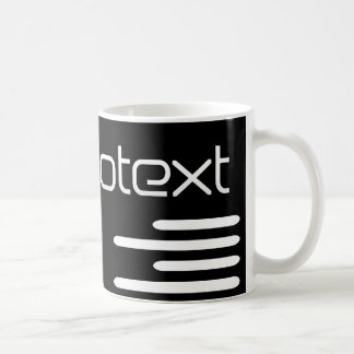 Mug Cool Technotext Techno Text Black