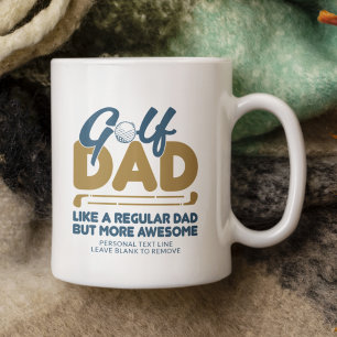 Mug Cool tendance "GOLF DAD" pinte de typographie bleu