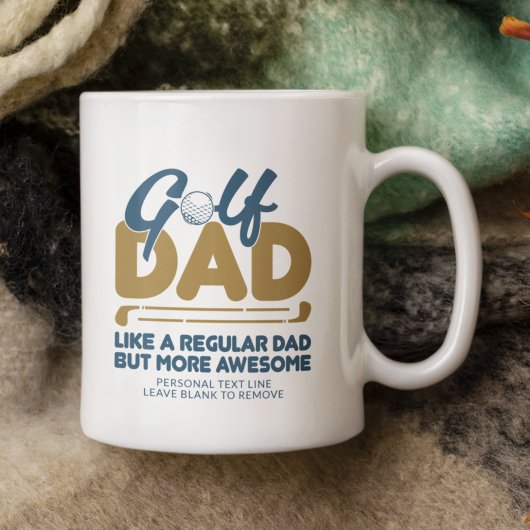 Mug Cool tendance "GOLF DAD" pinte de typographie bleu