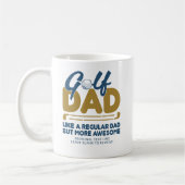 Mug Cool tendance "GOLF DAD" pinte de typographie bleu (Gauche)