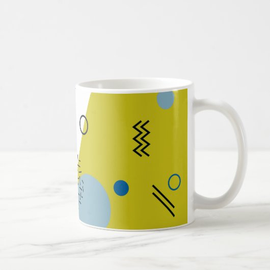 Mug Cool, tendance, moderne, vert Memphis (Droite)