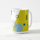 Mug Cool, tendance, moderne, vert Memphis (Devant droit)