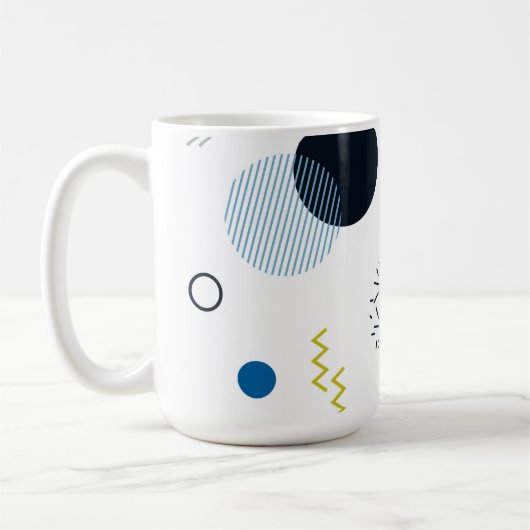 Mug Cool, tendance, moderne, vert Memphis (Gauche)