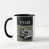 Mug Cool Transport Nom du camion Équipement Camo (Gauche)