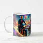 Mug cool Trump équitation Moto sur Alien Planet MAGA (Gauche)