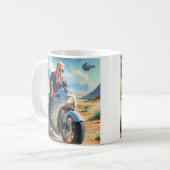 Mug cool Trump Motorcycle Alien Planète spatiale MAGA (Devant gauche)