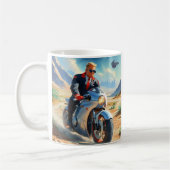 Mug cool Trump Motorcycle Alien Planète spatiale MAGA (Gauche)