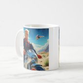 Mug cool Trump Motorcycle Alien Planète spatiale MAGA (Devant gauche)
