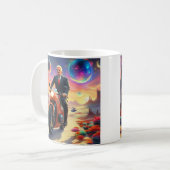 Mug cool Trump Motorcycle Alien Planète spatiale MAGA (Devant gauche)