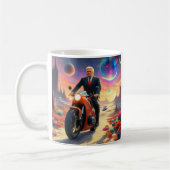Mug cool Trump Motorcycle Alien Planète spatiale MAGA (Gauche)