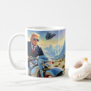 Mug cool Trump Motorcycle Alien Planète spatiale MAGA