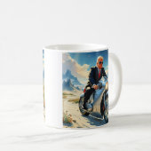 Mug cool Trump Motorcycle Alien Planète spatiale MAGA (Devant droit)