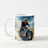 Mug cool Trump Motorcycle Alien Planète spatiale MAGA (Gauche)