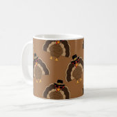 Mug Cool Turquie Thanksgiving fun brown motif (Devant gauche)