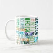Mug Cool & Typographie moderne Nom (Gauche)