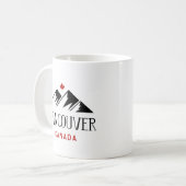 Mug Cool Vancouver Canada Mountains Maple Leaf (Devant gauche)