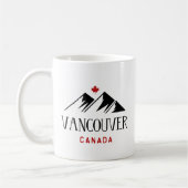 Mug Cool Vancouver Canada Mountains Maple Leaf (Gauche)