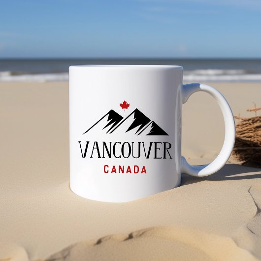 Mug Cool Vancouver Canada Mountains Maple Leaf