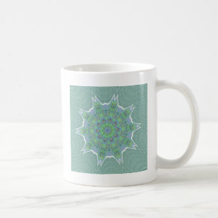 Mug Cool vert motif floral