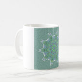 Mug Cool vert motif floral (Devant gauche)