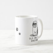 Mug Cool Vieux Chien à mouton anglais (Grey 1) Mignonn (Devant droit)