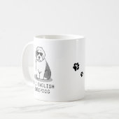 Mug Cool Vieux Chien à mouton anglais (Grey 1) Mignonn (Devant gauche)